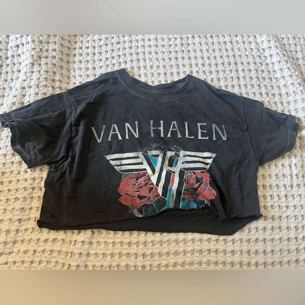Van Halen Black Crop Top